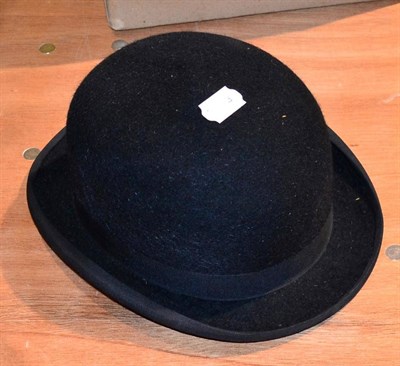 Lot 1052 - Bowler hat, possibly riding hat by Christys' London