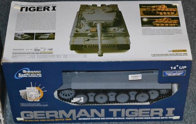 Lot 1060 - Speciality military affairs radio controlled Tiger 1 tank (E box G-E)