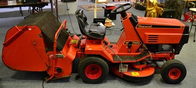 Lot 1083 - A Westwood T1200 ride on lawn mower, 12hp, five levels of cut, electric start and pull start,...