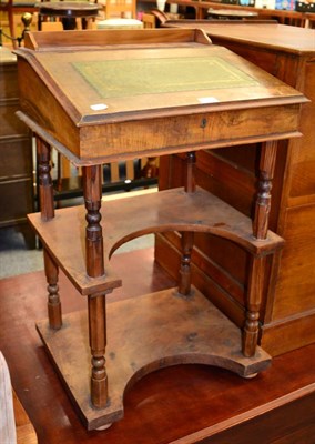 Lot 1105 - A walnut Davenport type desk