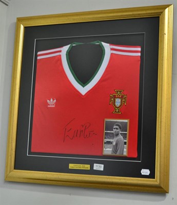 Lot 1130 - Eusebio signed Portugal shirt