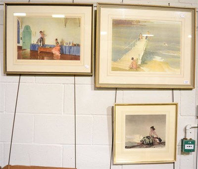 Lot 1162 - Three Sir William Russell Flint prints Northern Waters, Girls on a Beach and Spanish Ladies (3)