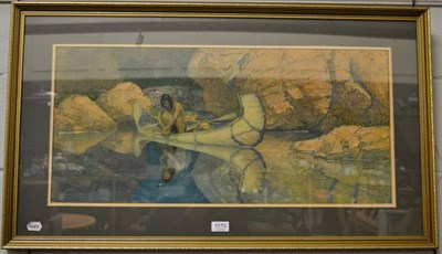 Lot 1173 - After Hubert Wesley Amick 'Phantom Canyon' colour print, framed and glazed