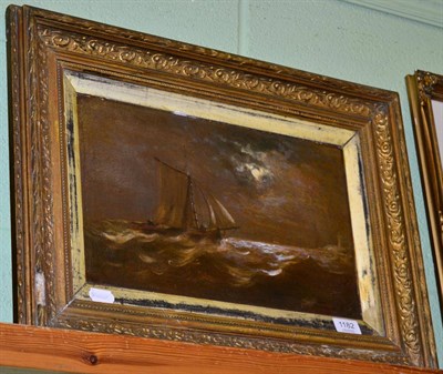 Lot 1182 - A 19th century seascape, oil on board