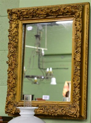 Lot 1245 - A small 19th century gilt framed mirror