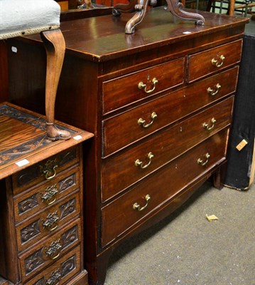 Lot 1271 - A George III mahogany four height chest of drawers