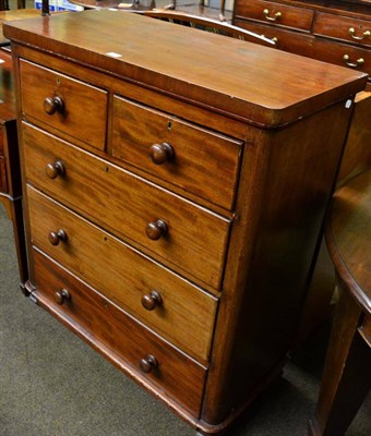 Lot 1280 - A Victorian mahogany four height chest of drawers