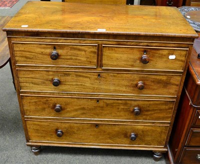 Lot 1293 - A mahogany four height chest of drawers