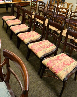 Lot 1316 - A set of six Regency mahogany dining chairs