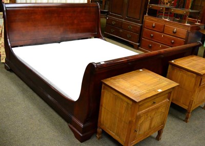 Lot 1330 - An Empire style sleigh form bed