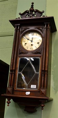 Lot 1339 - A 1930s chiming wall clock, chiming on eight gong rods