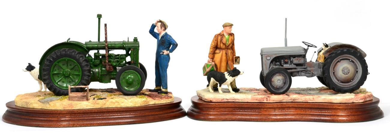 Lot 2 - Border Fine Arts 'An Early Start' (Massey Ferguson Tractor), model No. JH91 by Ray Ayres, on...