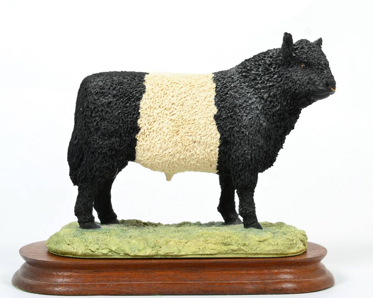Lot 5 - Border Fine Arts 'Belted Galloway Bull' (Style One), model No. L33 by Ray Ayres, limited...