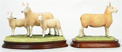 Lot 10 - Border Fine Arts 'Border Leicester Ewe and Lambs', model No. B0930 by Ray Ayres, limited...