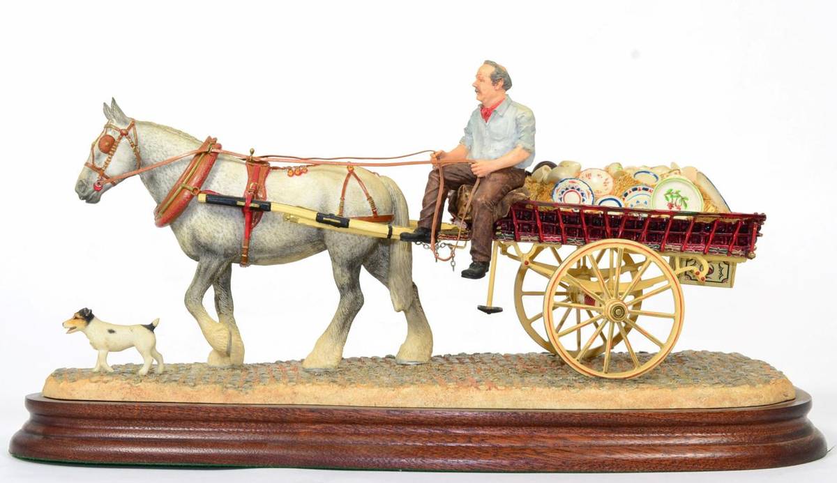 Lot 38 - Border Fine Arts 'Pot Cart', model No. B1015 by Ray Ayres, limited edition 531/600, on wood...