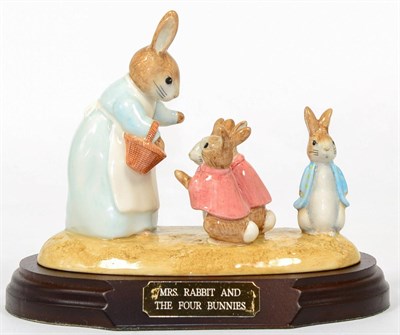 Lot 57 - Beswick Beatrix Potter Tableau 'Mrs. Rabbit and the Four Bunnies', model No. 3672, number 1,818...