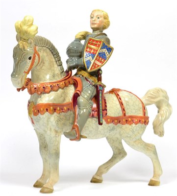 Lot 84 - Beswick Knight in Armour (The Earl of Warwick), model No. 1145, grey gloss (a.f)