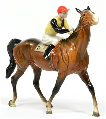Lot 89 - Beswick Racehorse and Jockey (Walking Racehorse), model No. 1037, Number 24 on Saddlecloth,...