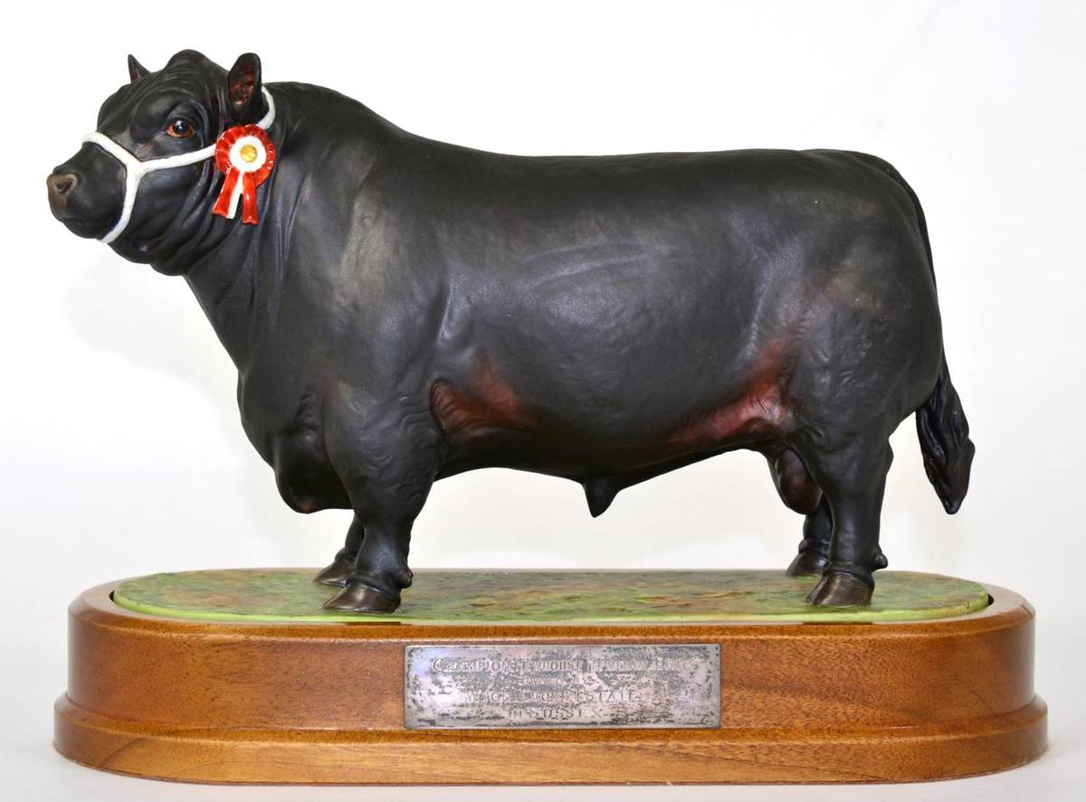 Lot 115 - Royal Worcester Aberdeen Angus Bull ";Newhouse Jewlian Eric";, model No. RW3697 by Doris...