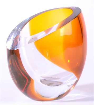 Lot 126 - Goran Warff for Kosta Boda Studio glass vase, signed 'Kosta Boda G.Warff 40200', 17.5cm high