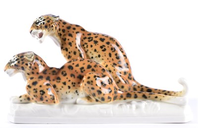 Lot 156 - A pair of Karl Ens leopards