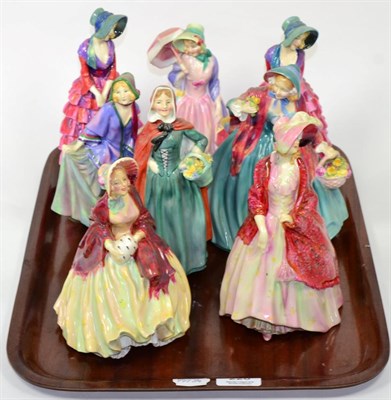 Lot 228 - A group of Royal Doulton figures to include: The Paisley Shawl; Her Ladyship; Sweet Anne;...