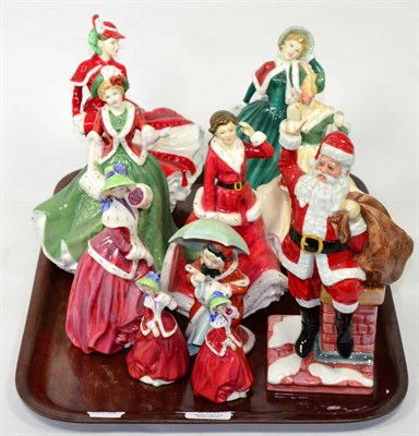 Lot 230 - Royal Doulton figures all Christmas related to include Santa Claus