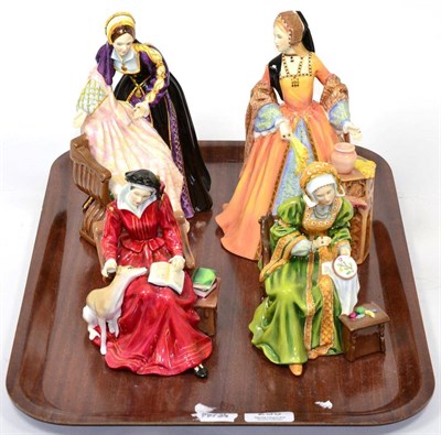 Lot 239 - Four Royal Doulton Henry VIII wives (two trays)