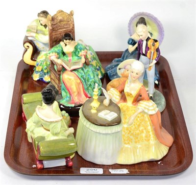 Lot 256 - Royal Doulton figures and groups to include: At Ease; Meditation; The Leisure Hour; Solitude etc