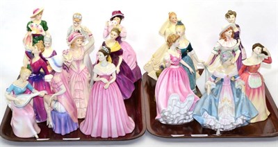 Lot 262 - Royal Doulton figures to include: Nicole; Charlotte; Camilla and an untitled example bearing...