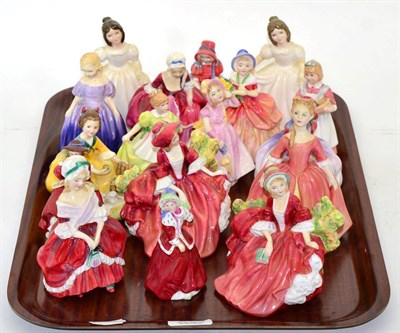 Lot 263 - A small group of Royal Doulton figures to include: Peggy; Lydia; Monica; Picnic; Goody Two...