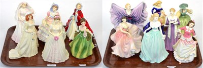 Lot 267 - Royal Doulton figures to include: Isadora; Duchess of York (on two trays)