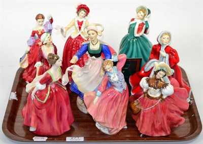 Lot 271 - Royal Doulton figures to include limited edition Breton Dancer; The Skater; Judith; Gwyneth etc