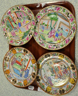 Lot 281 - Two pairs of Chinese famille rose plates