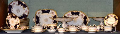 Lot 296 - A quantity of Coalport ";Batwing"; pattern tea wares; plates; dishes and comports