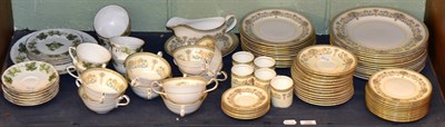 Lot 299 - An Aynsley Henley pattern dinner and coffee service; and a Royal Worcester, Worcester Hop or Mathon