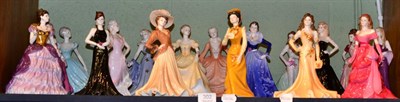 Lot 302 - A Group of Coalport figures of ladies, approximately seventeen