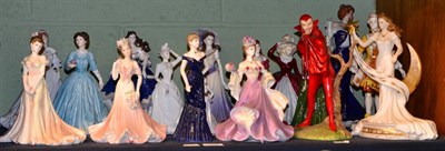 Lot 308 - A Group of Coalport and other figures to include: Mephisto by Carltonware and Celestia by Royal...