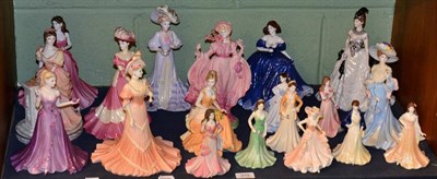 Lot 310 - A group of Coalport figures of ladies, various sizes