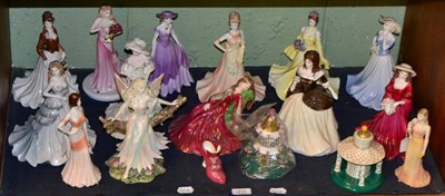 Lot 311 - A group of Coalport figures to include: Titania; Sleeping Beauty etc