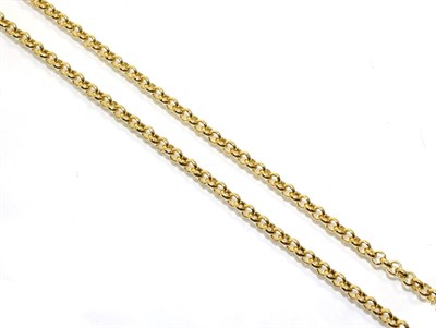 Lot 331 - A 9 carat gold belcher chain necklace, length 49cm