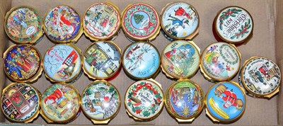 Lot 396 - A group of nineteen Halcyon Days Christmas boxes