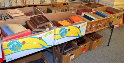 Lot 1033 - Eight boxes of books including c.15 early editions of Wodehouse; Gosse and Wise, Selections...