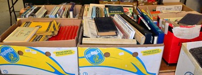 Lot 1052 - Six boxes of books including reference, novels, childrens books etc