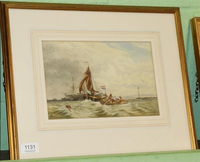 Lot 1131 - Attributed to Clarkson Frederick Stanfield RA (1793 - 1867) Shipping scene, signed, watercolour