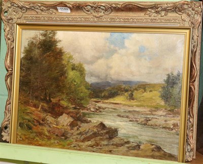 Lot 1149 - Owen Bowen (1873 - 1967) River landscape, together with a further landscape by the artist depicting