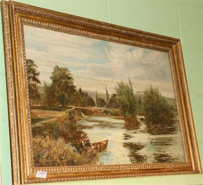 Lot 1157 - Theo Hines (act. 1876-1889) 'Near the Lough, Mapledurham'  signed, oil on canvas