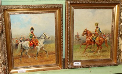 Lot 1165 - Attributed to Eugene Pechaubes (French 1890-1967) General Junot; and Marshal Bessieres,...