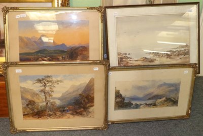 Lot 1174 - James Burrell Smith (19th century) Highland view, watercolour; together with a further...