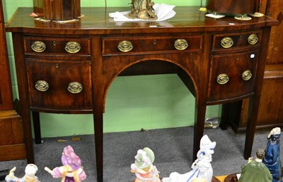 Lot 1178 - A George III inlaid mahogany bow-fronted sideboard